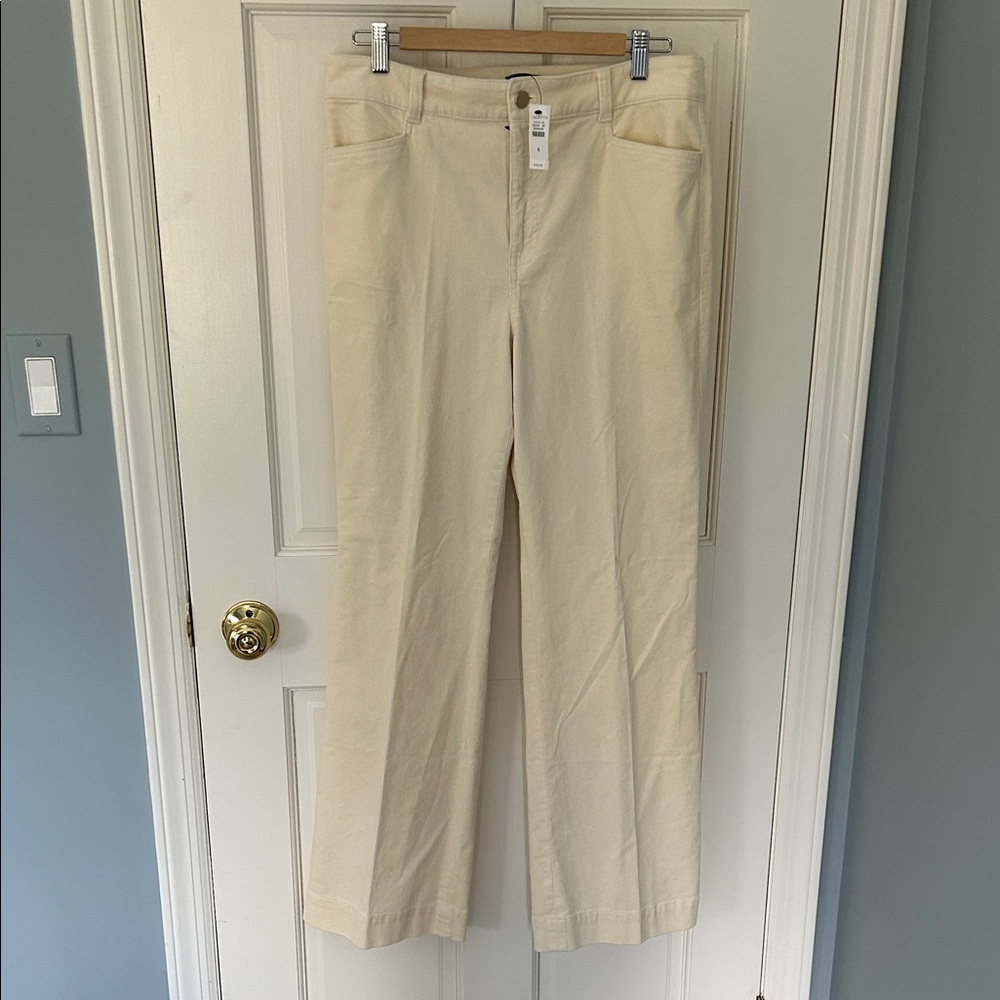 Talbots NWT! Women's Cream Corduroy Pants, sz8